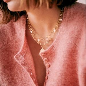 Sezane Leon Sweater Size S mottled pink